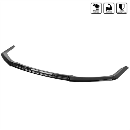 SPEC-D TUNING 17-21 Honda Civic Hatchback Front Bumper Lip Glossy Black LPF-CV175GB-PQ